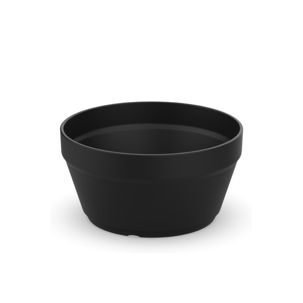 Kunststof beker met een inhoud van 100 ml laten bedrukken, kleur zwart