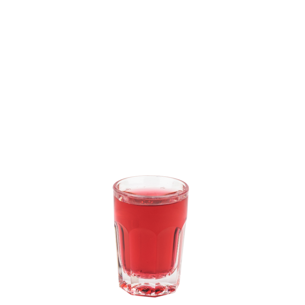 Zwarte Kunststof Shotglas Remedy 2.5 cl. Laten bedrukken of graveren met je eigen logo, kleur mix