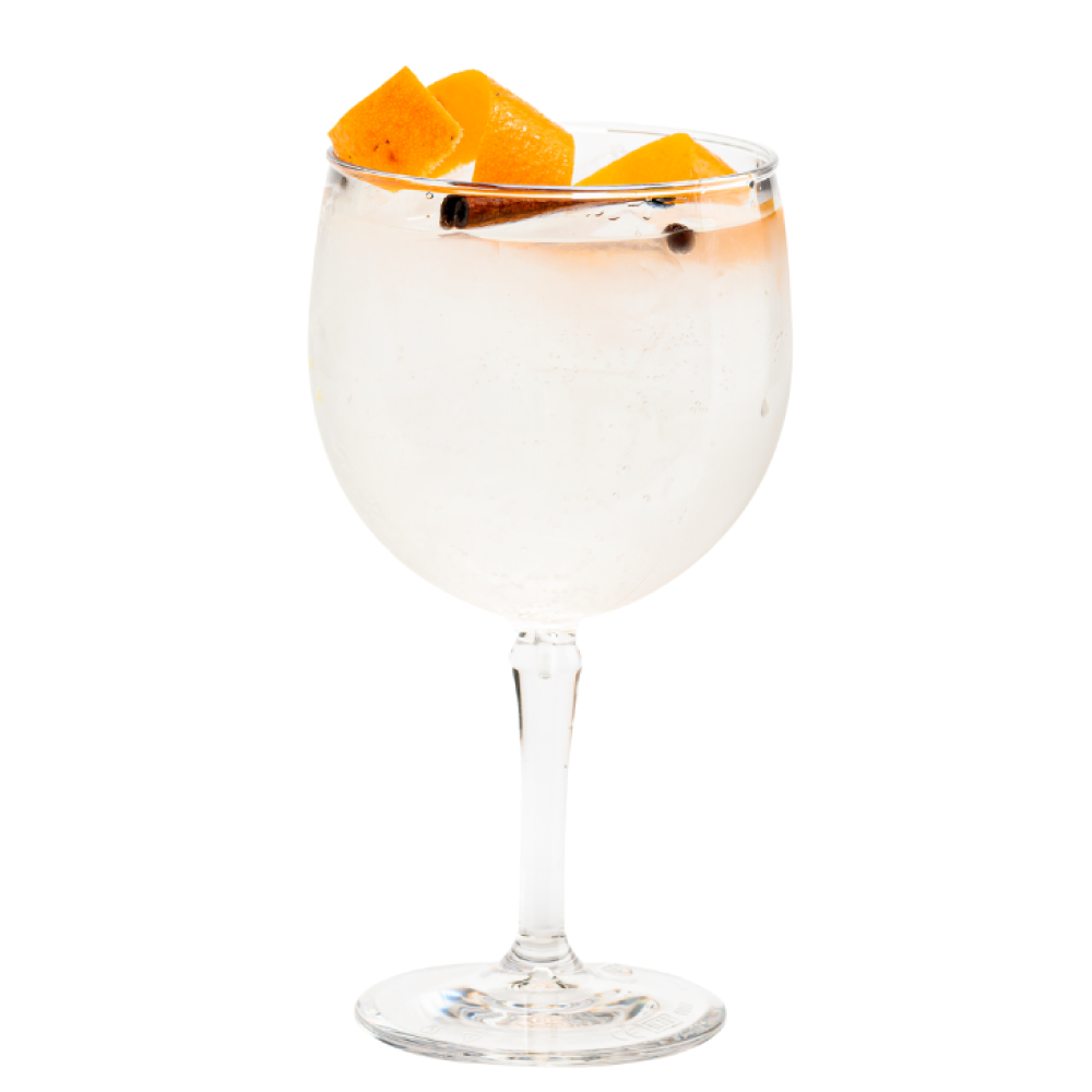 zwart gin- en tonicglas van kunststof om te bedrukken of te graveren, kleur mix
