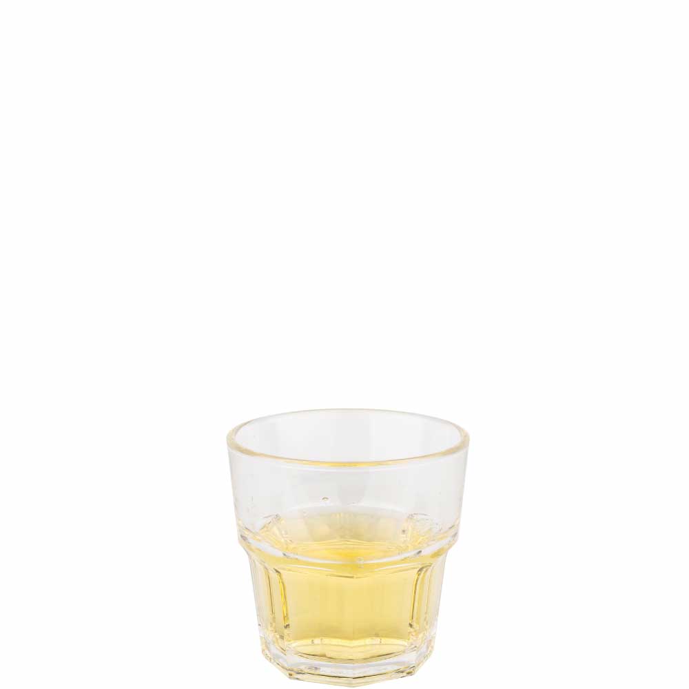 kunststofGlas Remedy met een inhoud van 20 cl. stapelbaar. dit transparante glas kan bedrukt en gegraveerd worden, kleur mix