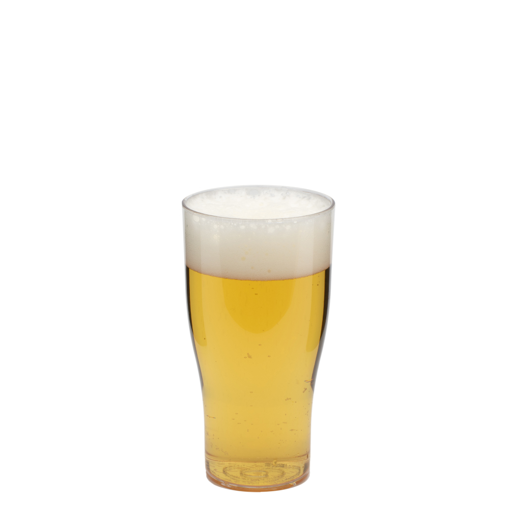 dit stapelbare Kunststof Bierglas van 28 cl. is door het transparante materiaal ideaal om te bedrukken of te, kleur mix
