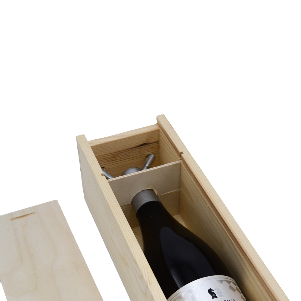 Wijnkistjes van hout, voorzien van een handvat en houten schuifpanelen, foto 5