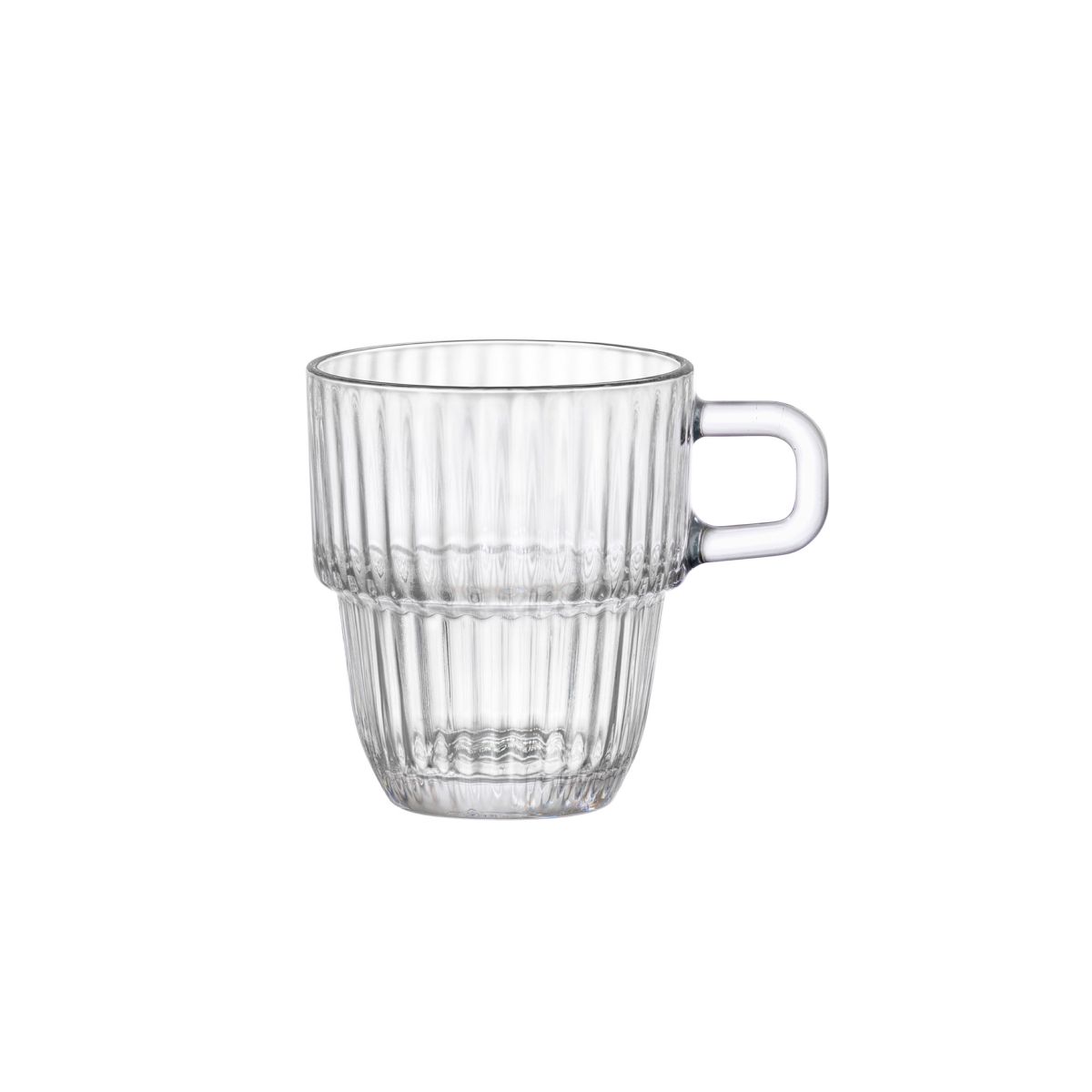 Vooraanzicht van het Barshine Espressoglas 8,9 cl. met rechte vorm en helder glas.