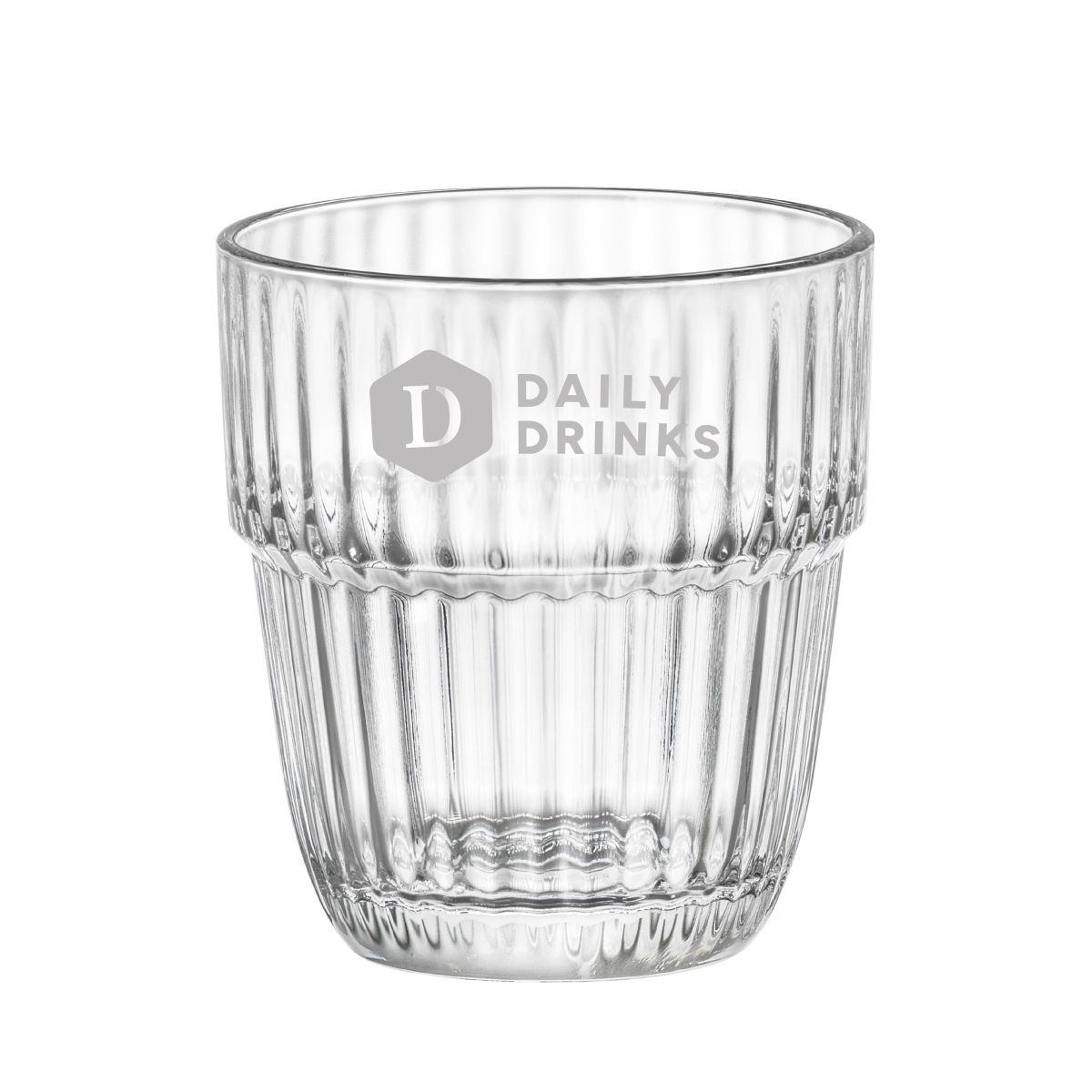 Barshine Tumbler 31 cl. met DailyDrinks-logo in één kleur bedrukt op de voorzijde van het glas.