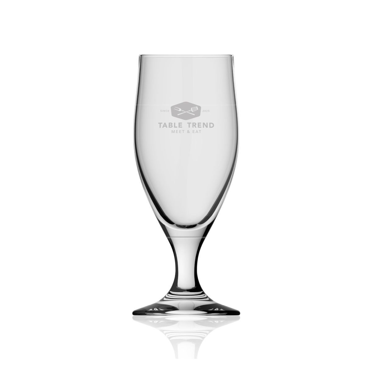 Bierglas Avano 27 cl. glas met gegraveerd TableTrend-logo op de voorzijde