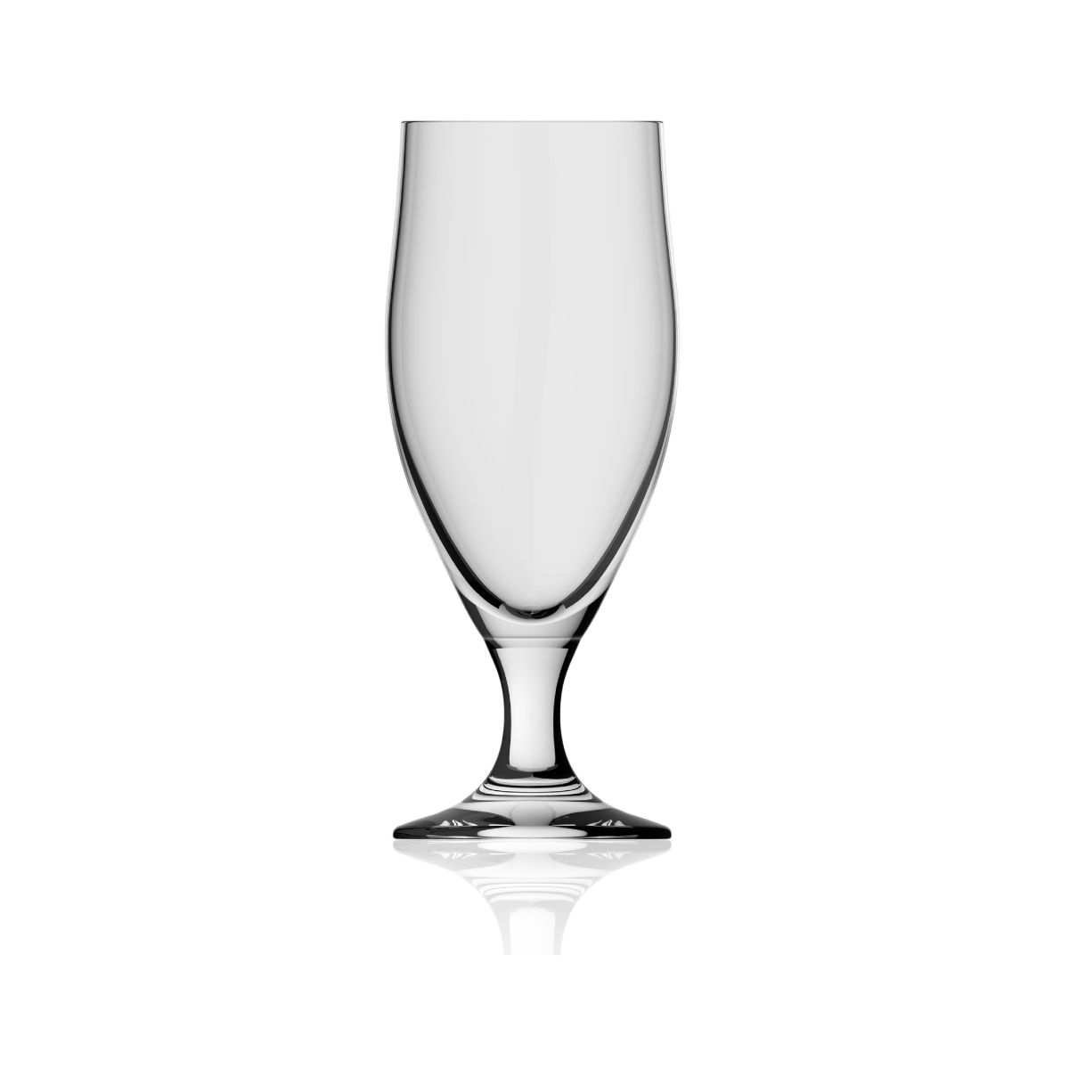 Bierglas Avano 33 cl van transparant glas, vooraanzicht zonder bedrukking