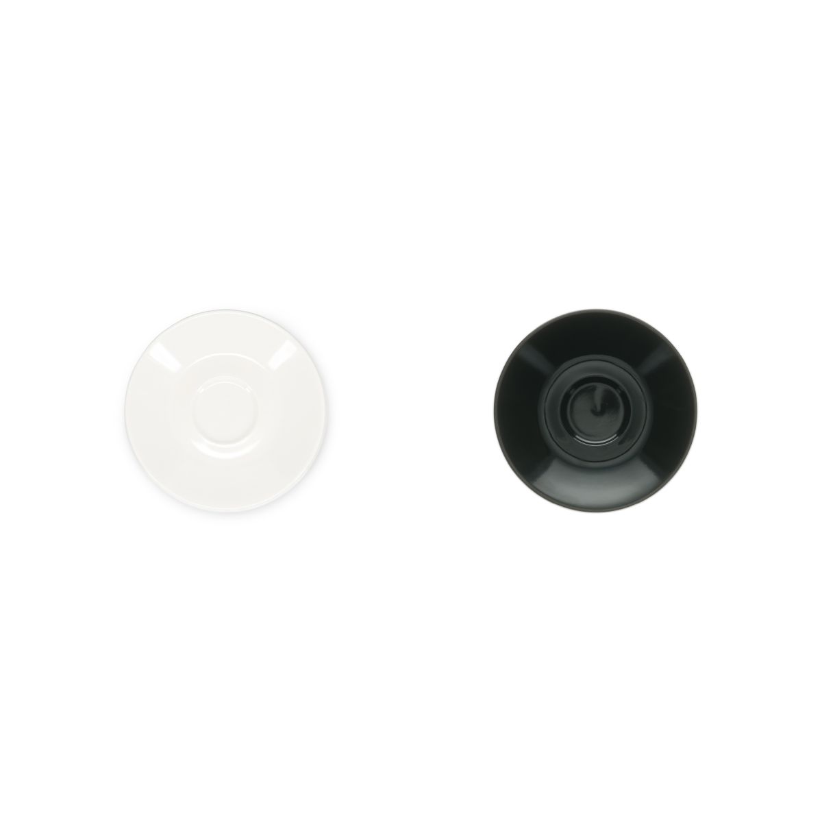 Overzicht van beschikbare porseleinen kleurvarianten voor Baristo Espresso Schotel 12,5 cm.