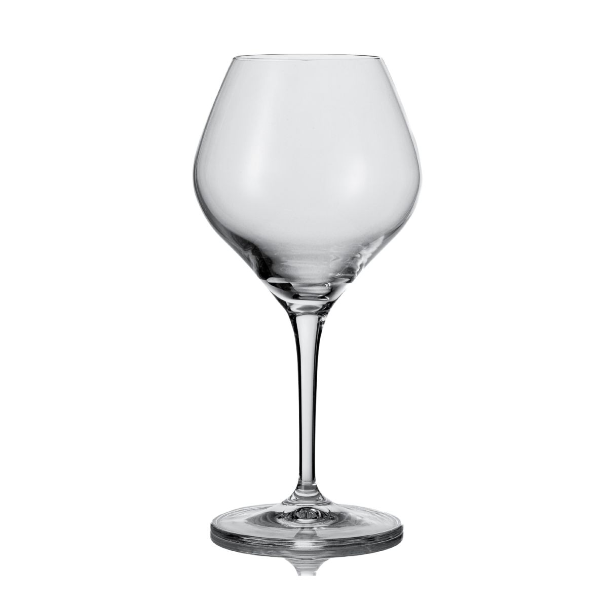 Amoron bierglas van 42 cl in transparant glas, recht van voren afgebeeld voor volledig zicht.