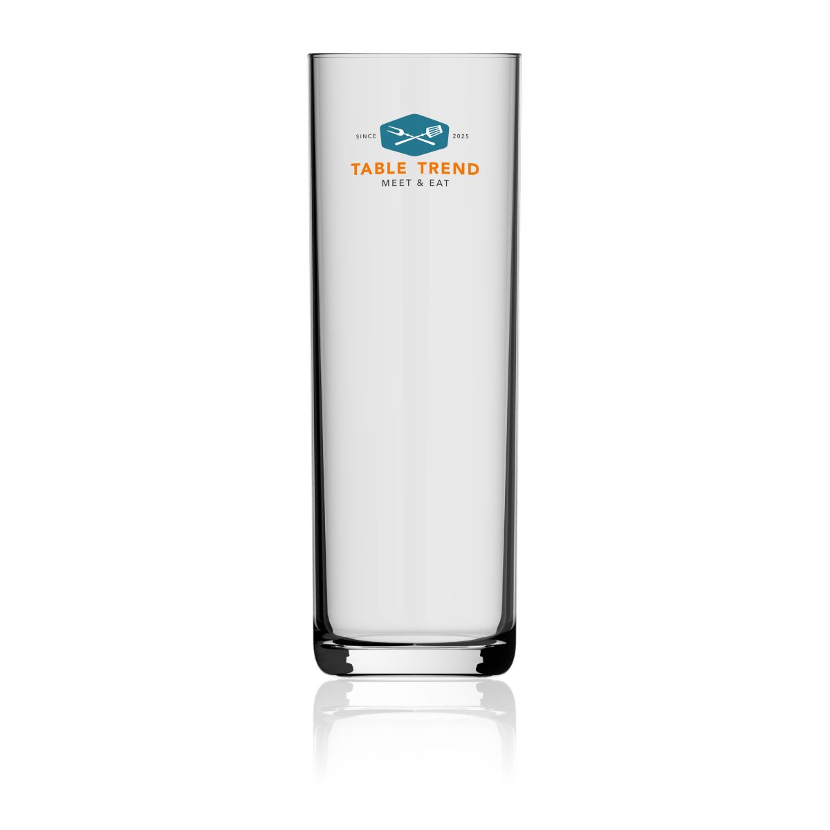 Bierglas Kölsch 39 cl glas met meerkleurig TableTrend-logo op het voorpaneel