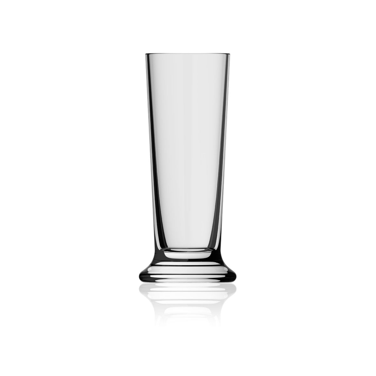 Bierglas Stange 25 cl transparant glas, vooraanzicht zonder bedrukking, smal cilindrisch bierglas