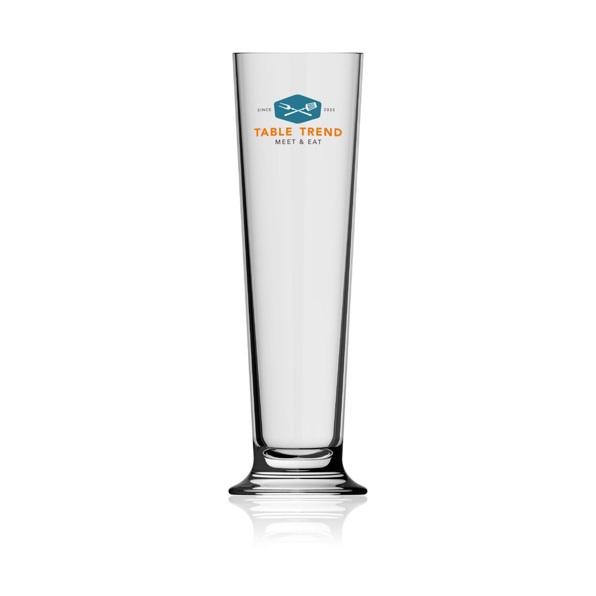 Bierglas Stange 38 cl. met meerkleurig TableTrend-logo op het voorpaneel