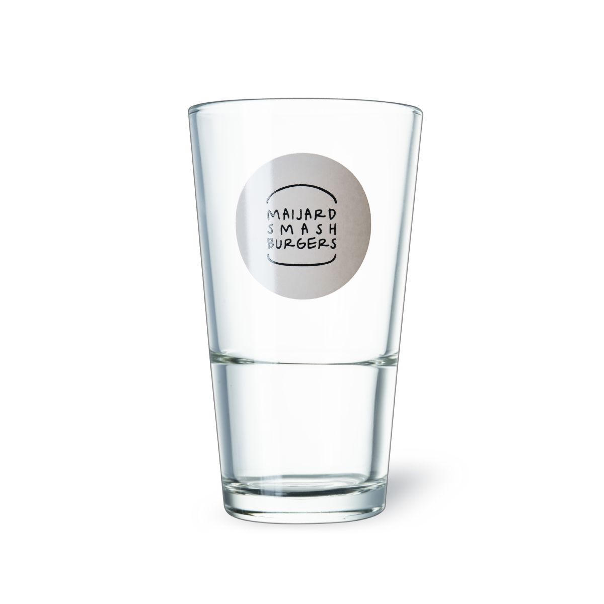 Bierglas Vaasje stapel 25 cl. met meerkleurig Maijard-logo op het voorpaneel