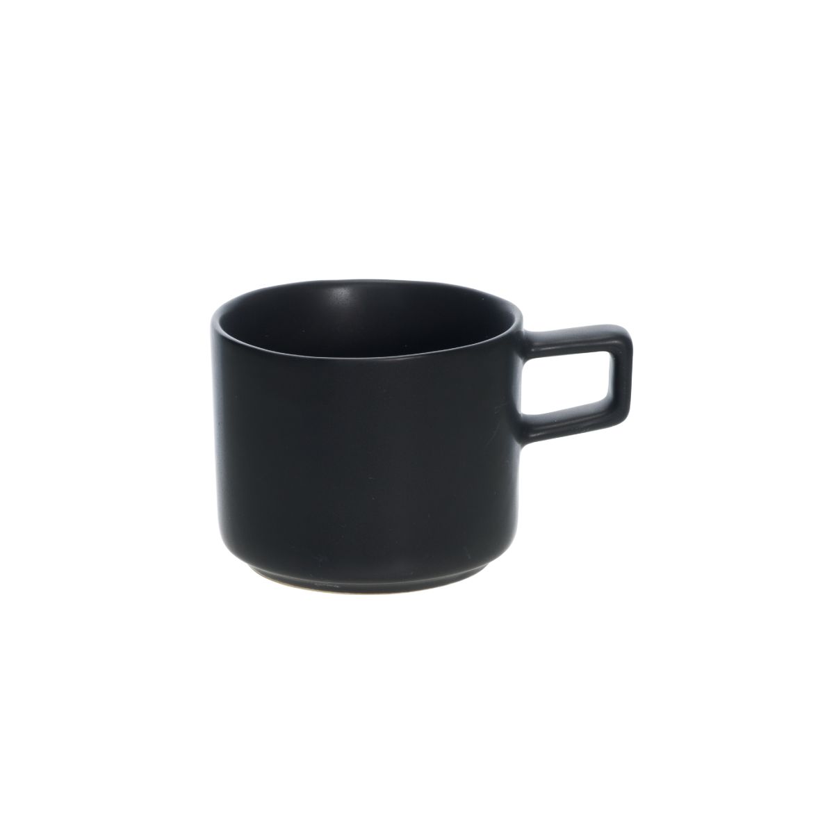 Zwarte Blackwell Espresso Kop van 9 cl in porselein, recht van voren gefotografeerd tegen neutrale achtergrond.