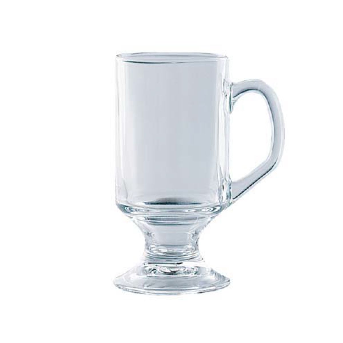 Vooraanzicht van Bock bierglas 29 cl in transparant glas met rechte vorm en stevige voet.