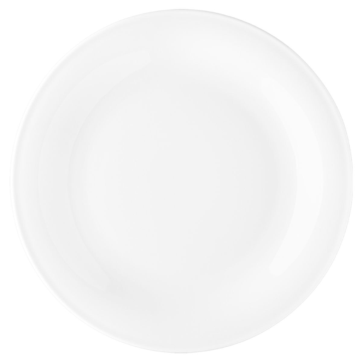 Bord Coup plat 30 cm wit porselein, vooraanzicht zonder bedrukking