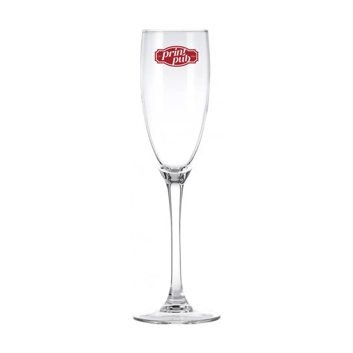 Cosy Moments champagneflute 19 cl. met enkelkleurig PrintPub-logo op de kelk gedrukt.