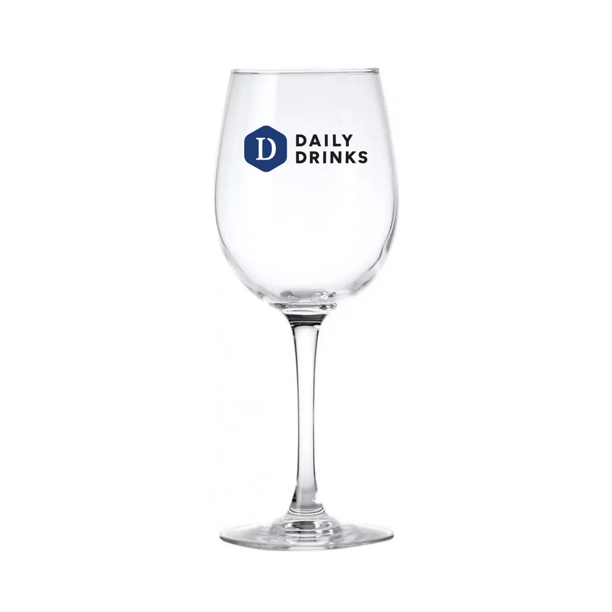 Cosy Moments wijnglas 35 cl. bedrukt met meerkleurig DailyDrinks-logo op de voorzijde van de kelk.