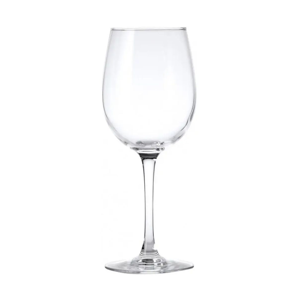 Vooraanzicht van Cosy Moments wijnglas 48 cl. met grote kelk en slanke steel in helder glas.