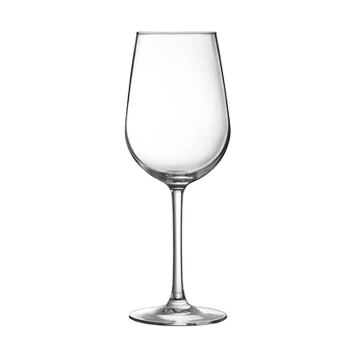Vooraanzicht van helder Domaine wijnglas 37 cl. glas, klassiek model geschikt voor diverse wijnen.