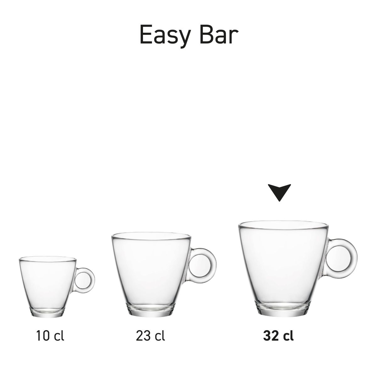 Overzicht van serie glazen Easy Bar Thee koppen.