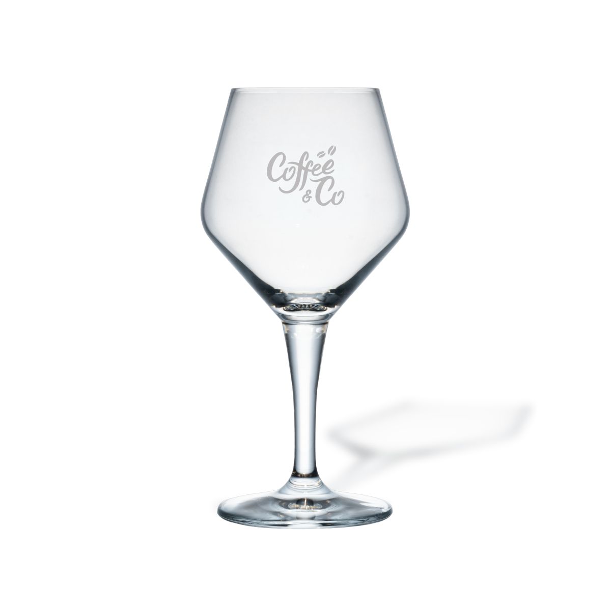Transparant Eder Kelch tapmaat glas 30 cl met gegraveerd CoffeeCo-logo op het voorpaneel