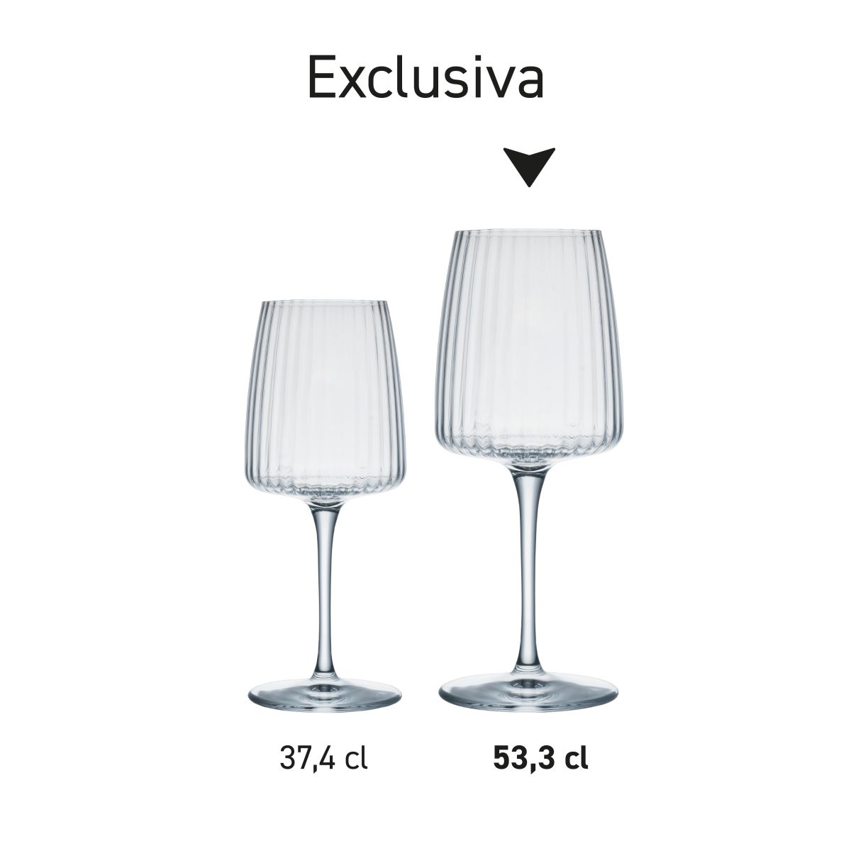 Exclusiva Wijnglas 53,5 cl glas in serie, meerdere exemplaren naast elkaar getoond