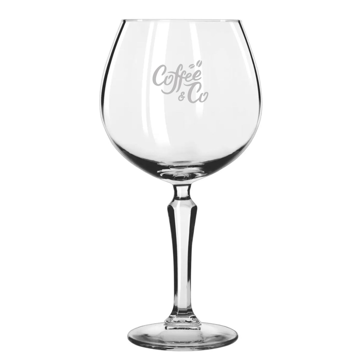 Gin tonicglas Spksy 58 cl glas met gegraveerd CoffeeCo-logo op het voorpaneel