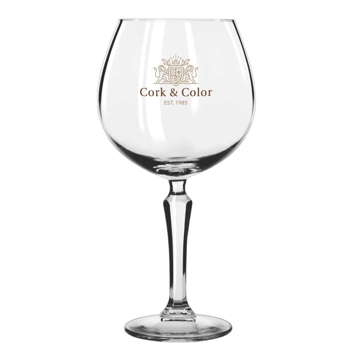 Gin tonicglas Spksy 58 cl glas met meerkleurig CorkColor-logo op het voorpaneel