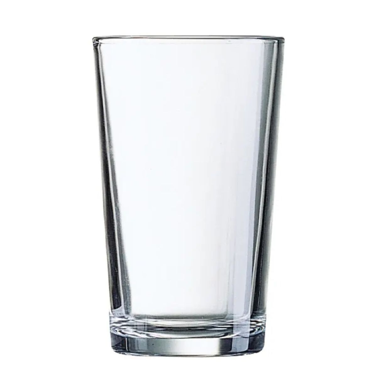 Vooraanzicht van Glas Conique 57 cl. met hoge taps toelopende vorm en helder transparant glas.