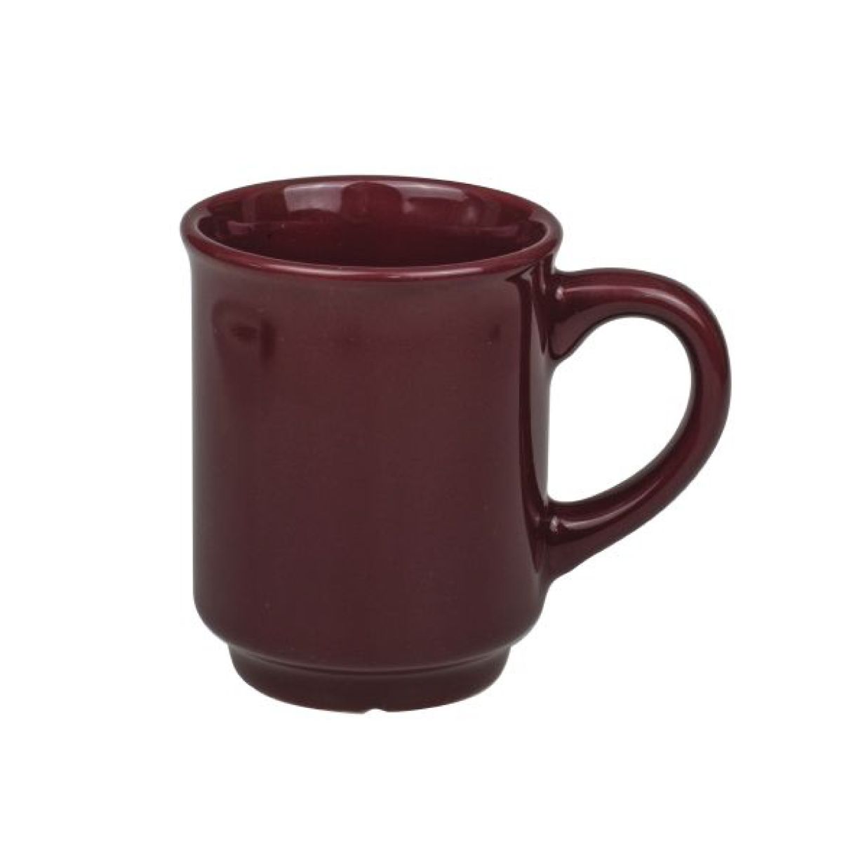 Glühwein mok 30 cl. met donkerrood keramiek, vooraanzicht zonder bedrukking