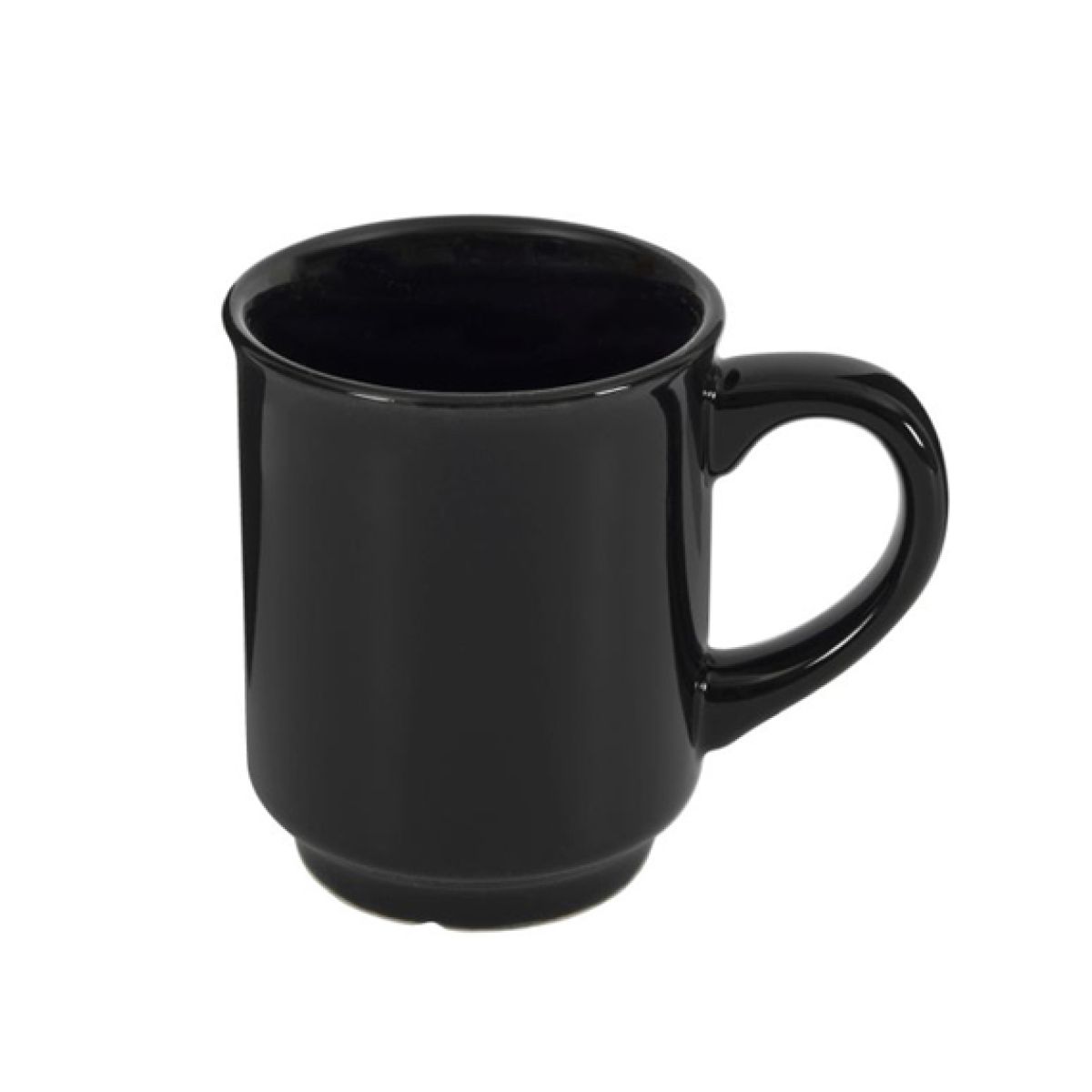 Glühwein mok 30 cl. met zwart keramiek, vooraanzicht zonder bedrukking