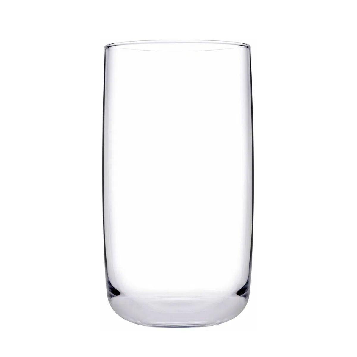 Vooraanzicht van Iconic Tumbler 36,5 cl. gemaakt van helder glas, met cilindrische vorm en gladde afwerking.
