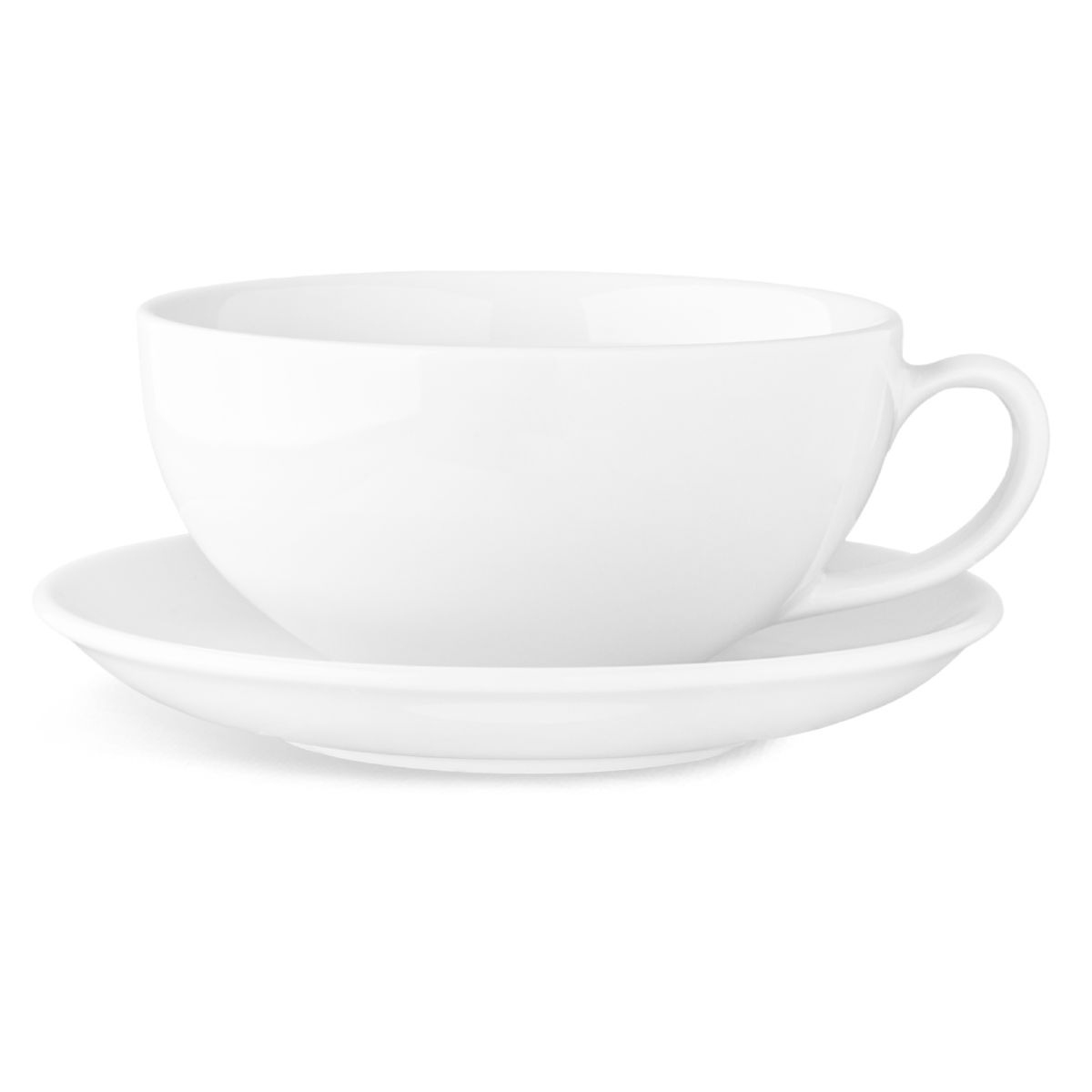 Isabelle Latte 35 cl. set van porselein, kop en schotel, vooraanzicht zonder bedrukking