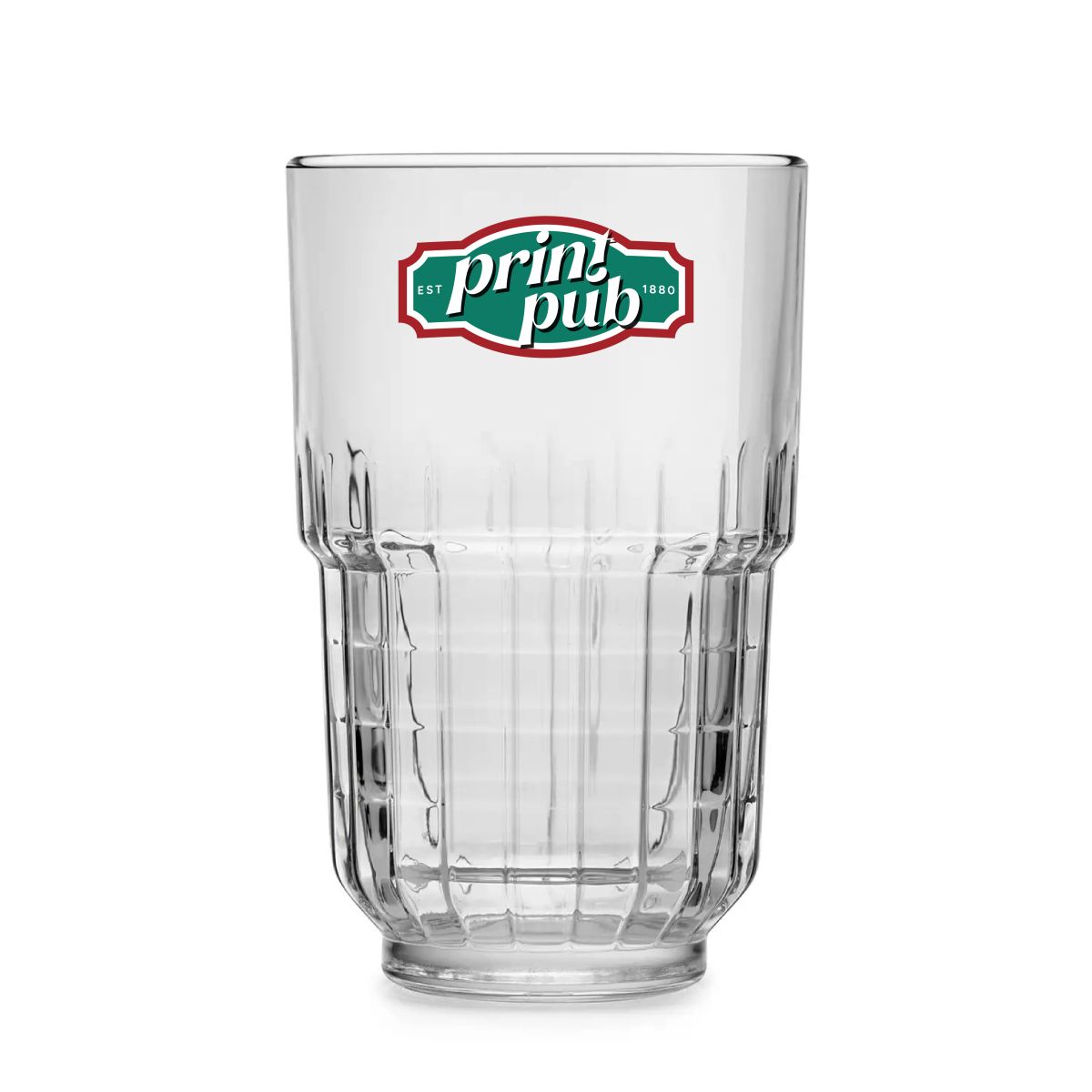 Longdrinkglas Tarq 35 cl. met meerkleurig PrintPub-logo op het voorpaneel