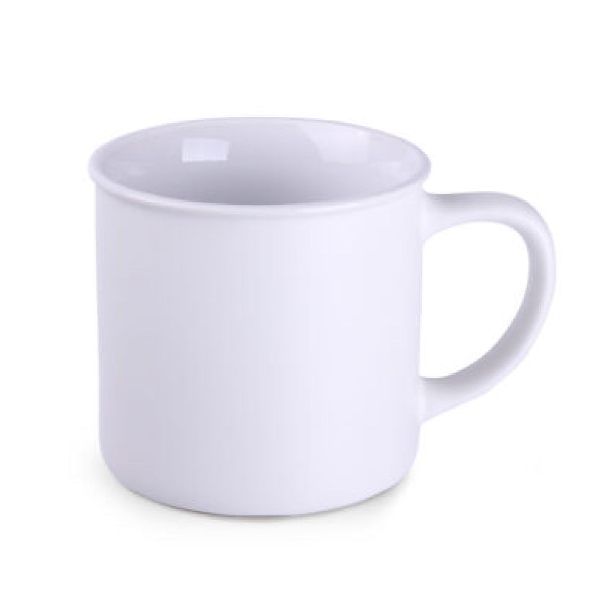 Vooraanzicht van witte Mok Loft Pure 31 cl. keramiek met glad oppervlak en ronde oorvorm.