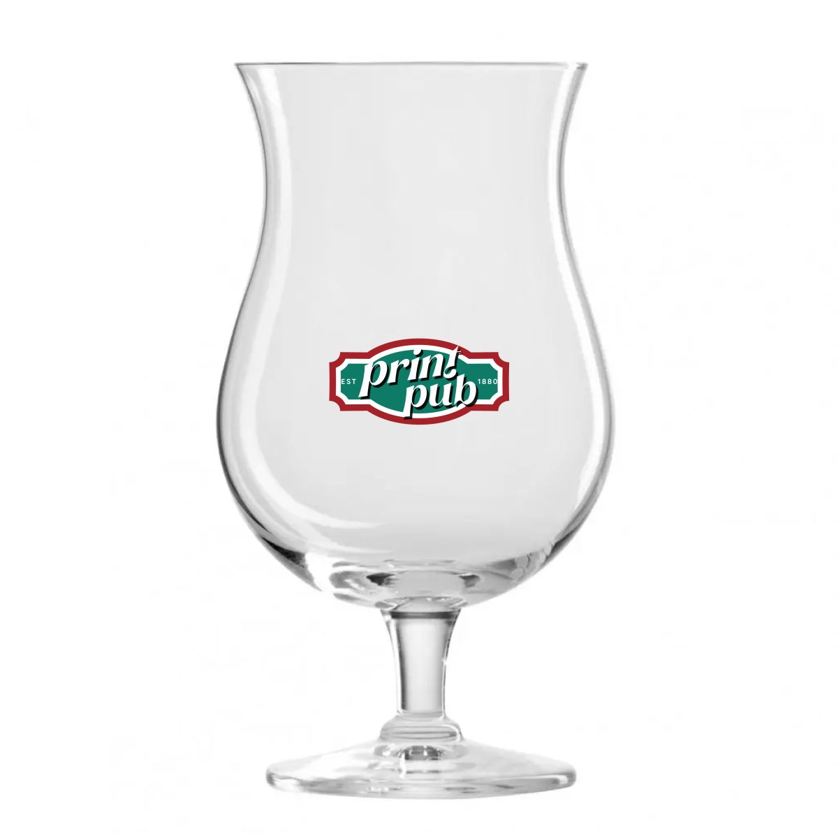 Panama Pokal 50 cl tapmaat glas met meerkleurig PrintPub-logo op het voorpaneel