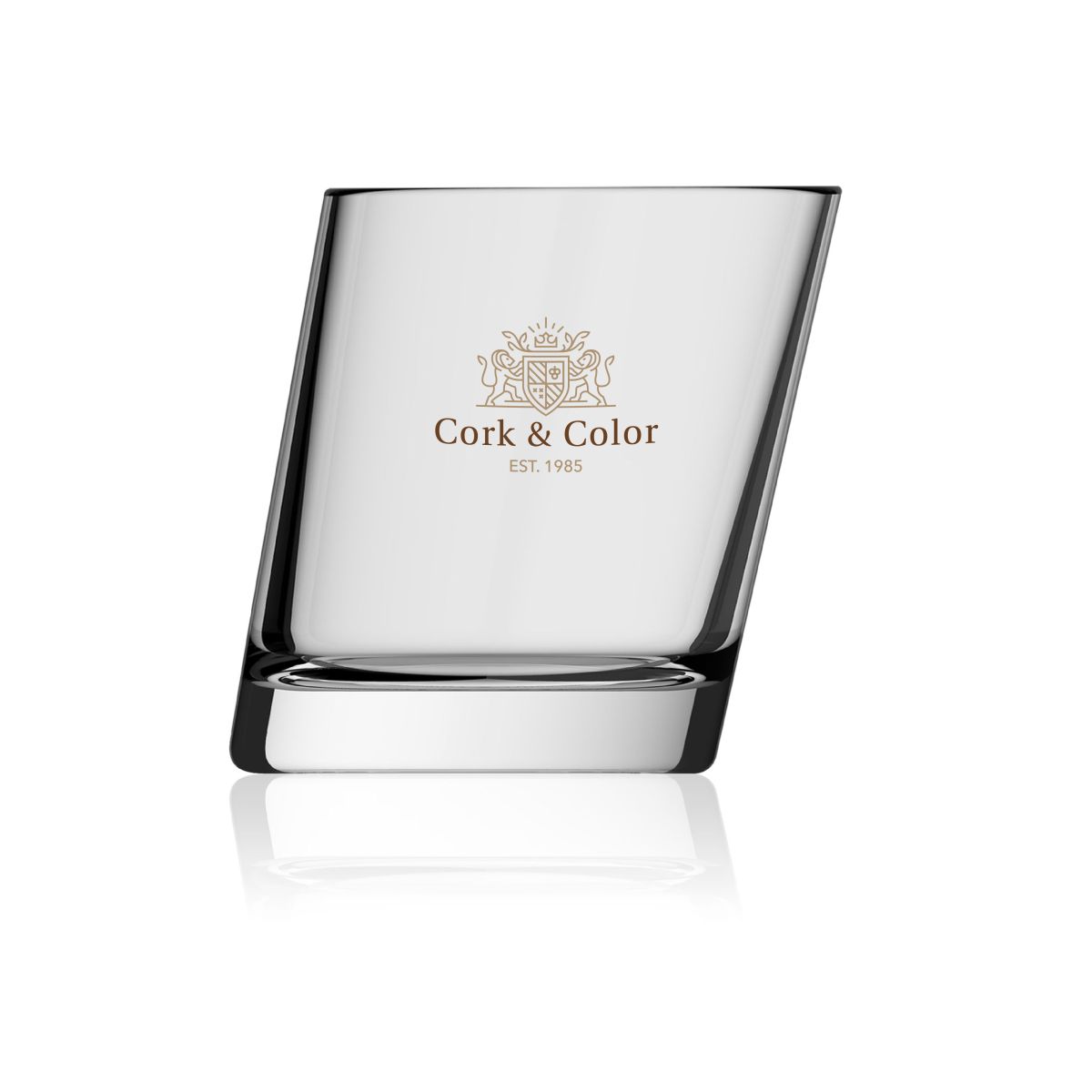 Pisa Glas 35 cl. met meerkleurig CorkColor-logo op het voorpaneel