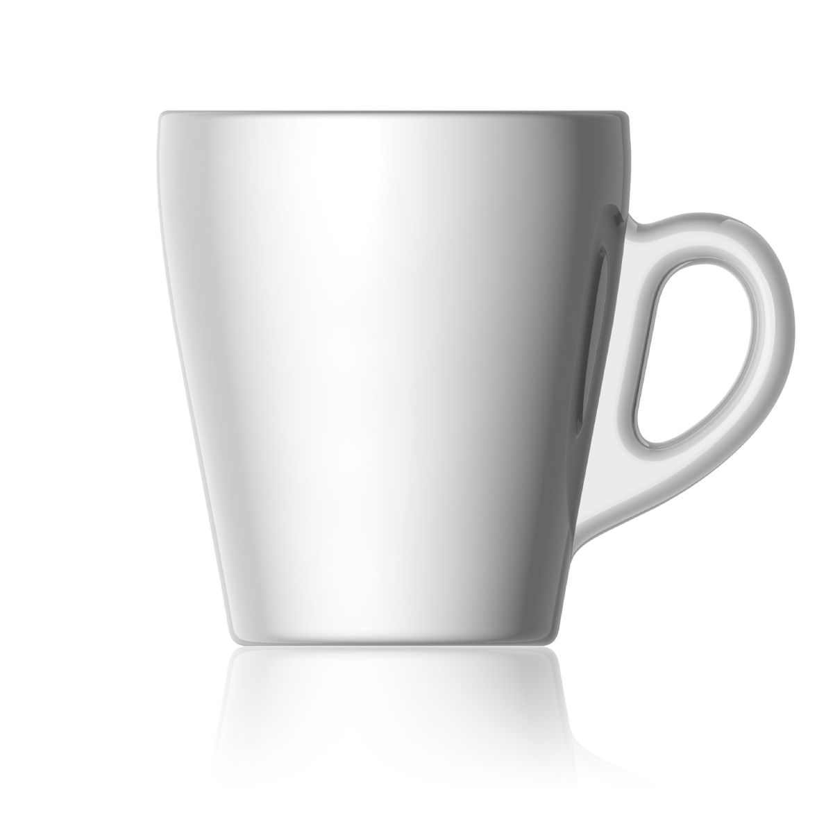 Pura Koffie Kop 32 cl. van glas in vooraanzicht zonder bedrukking