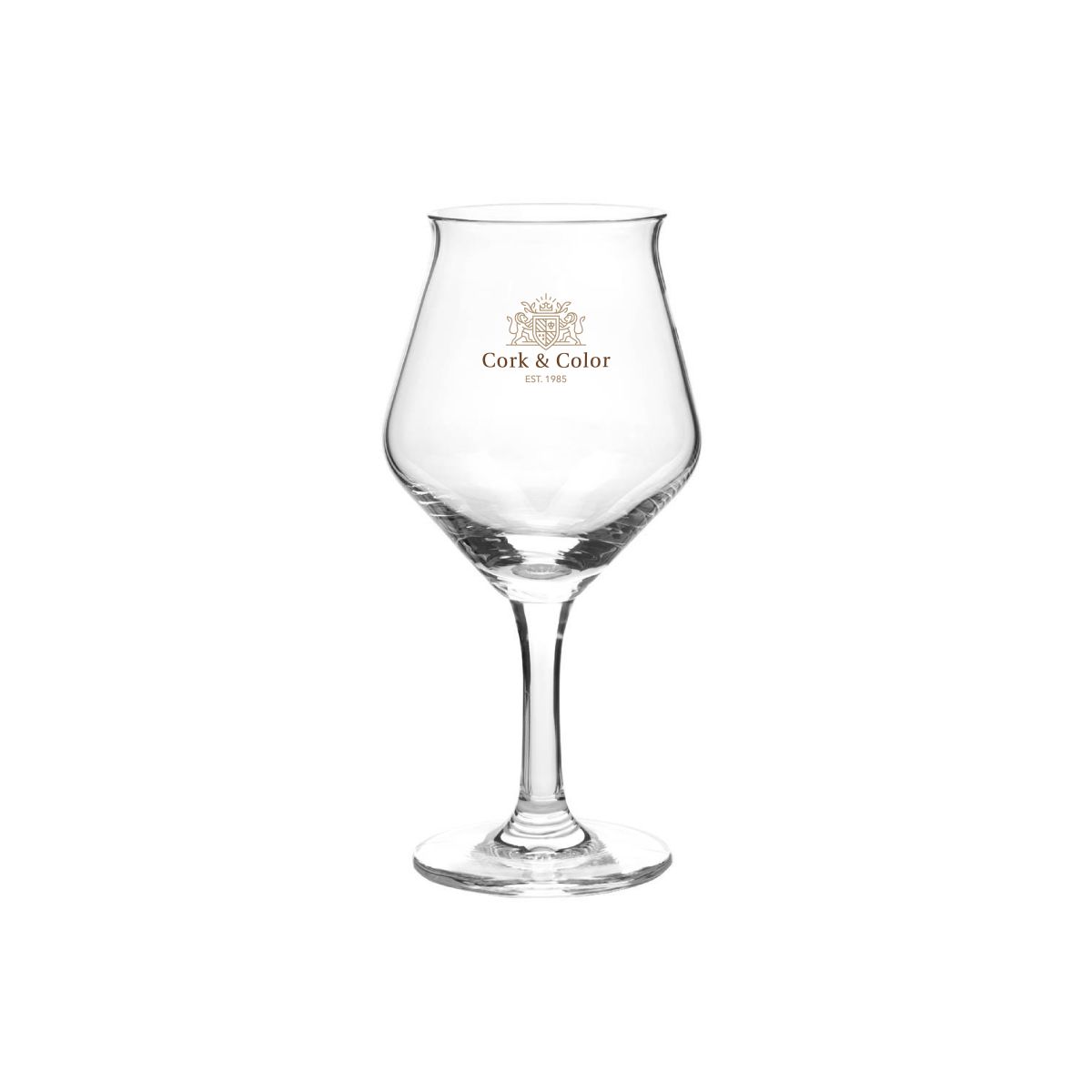 Sommelier Kelch 20 cl tapmaat glas met meerkleurig CorkColor-logo op het voorpaneel