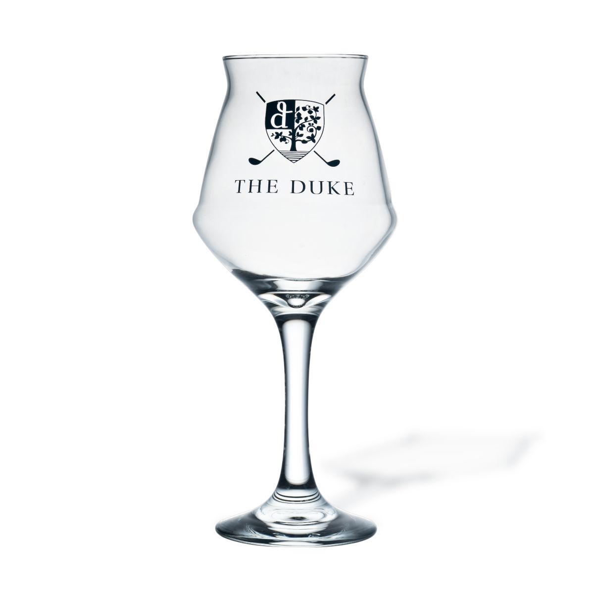 Sommelier Kelch 40 cl glas met eenkleurig logo van The Duke op het voorpaneel
