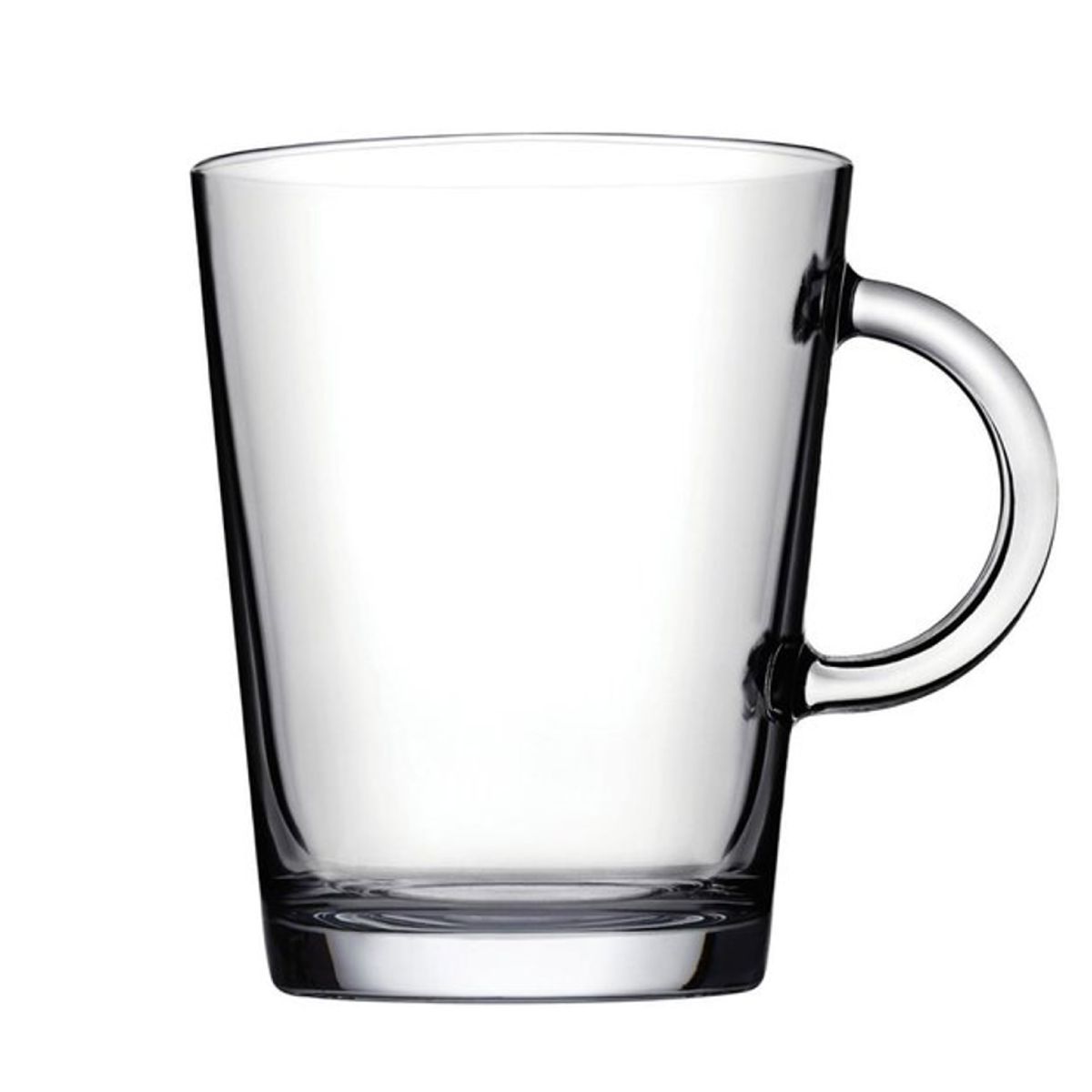 Theeglas Tribeca 40 cl. van transparant glas, recht van voren weergegeven met glad oppervlak.