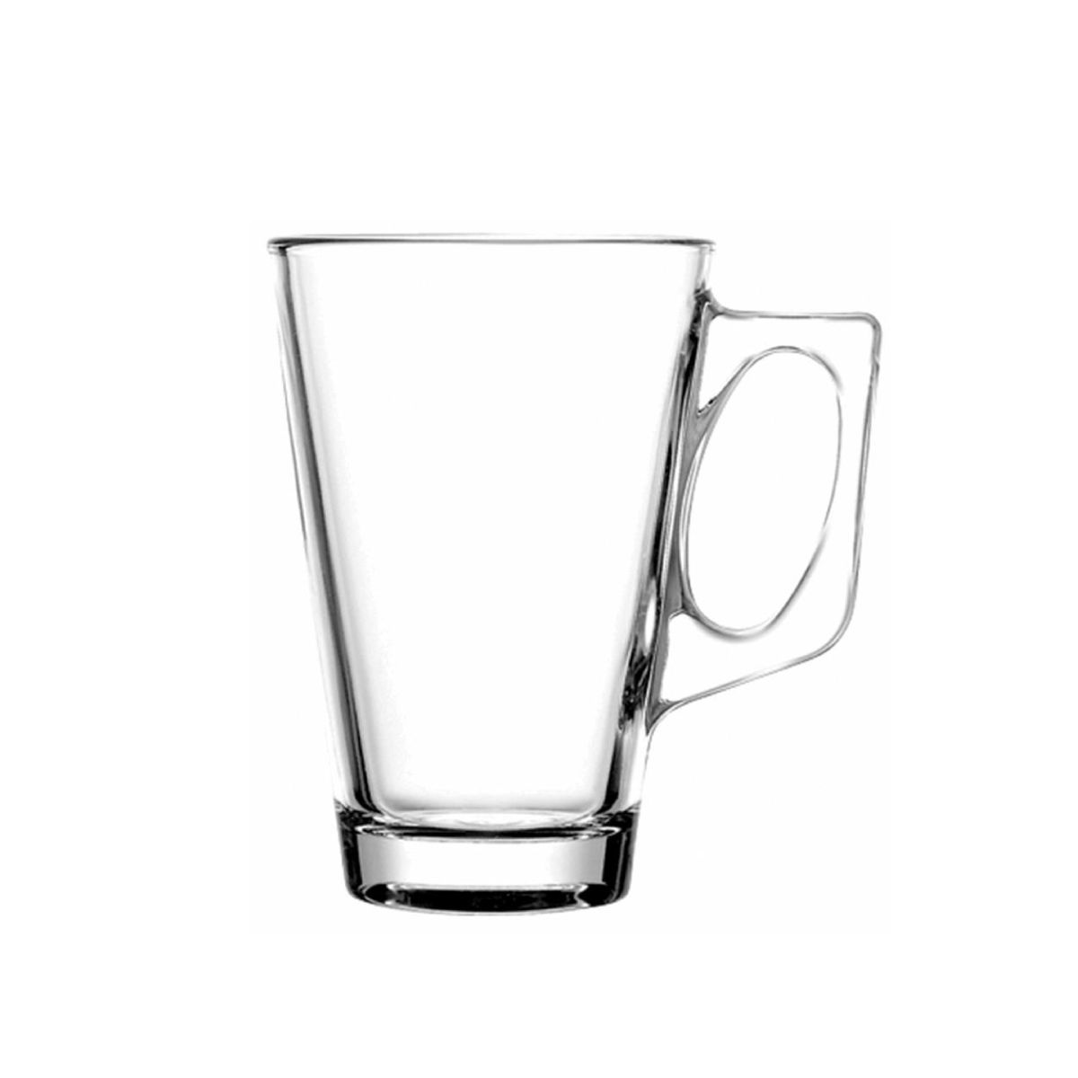 Theeglas Vela 25 cl transparant glas, vooraanzicht zonder bedrukking