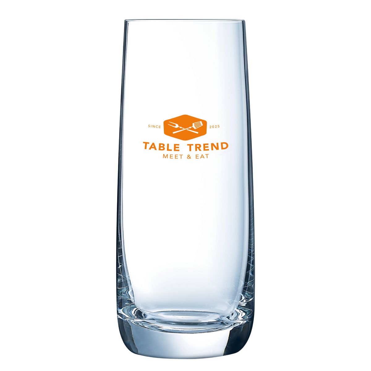 Vigne glas 45 cl met enkelkleurig logo van TableTrend, zichtbaar op de voorkant.