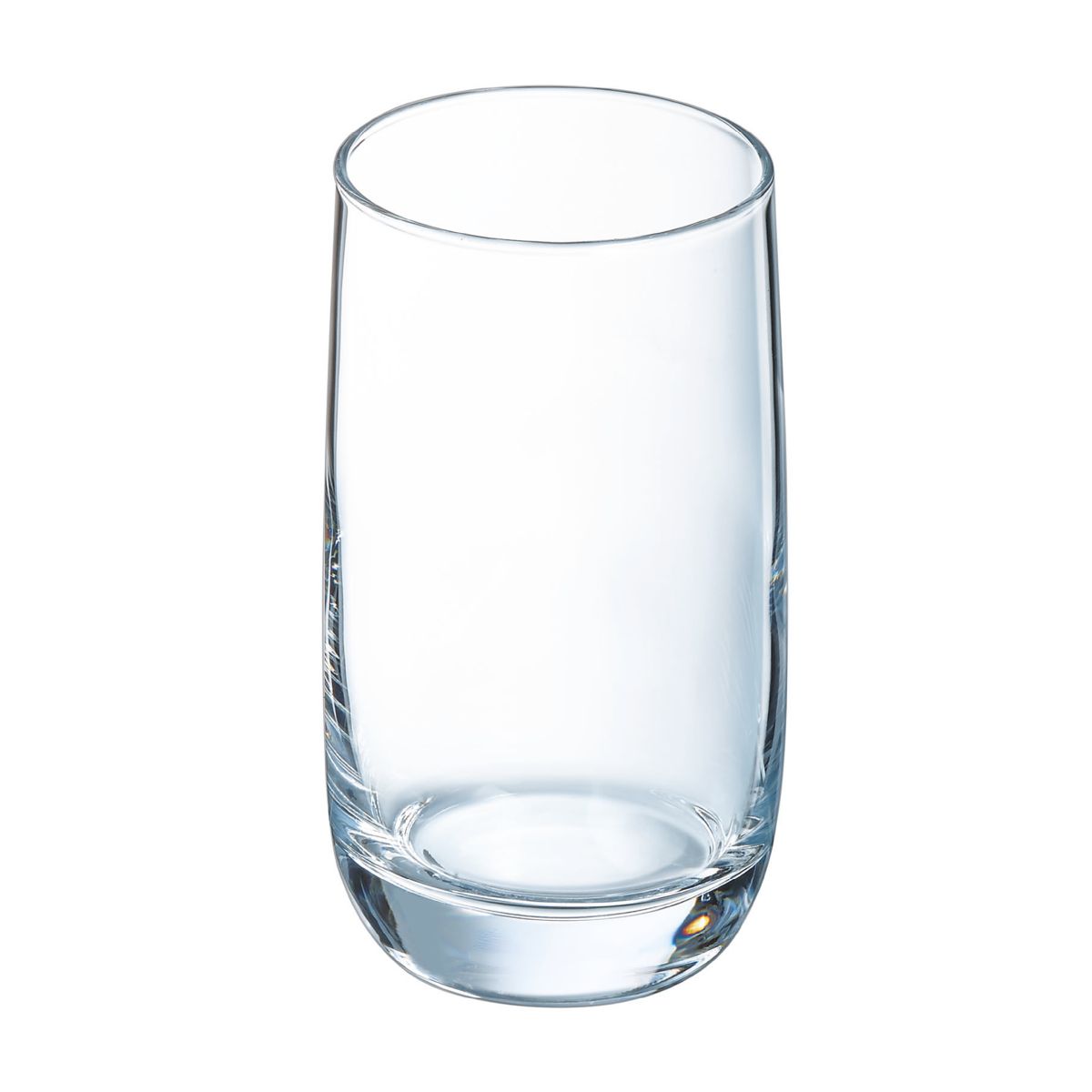Vooraanzicht van de Vigne tumbler van 33 cl, gemaakt van helder glas met een strak cilindrisch ontwerp zonder bedrukking.