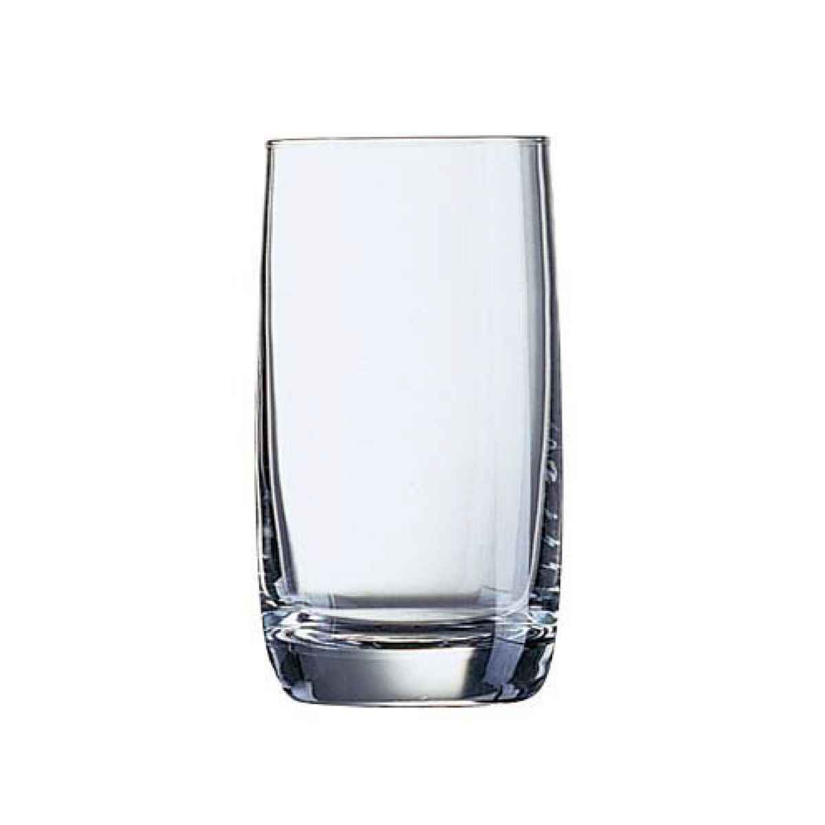 Vooraanzicht van helder Vigne waterglas 22 cl, cilindervormig glas zonder bedrukking zichtbaar.