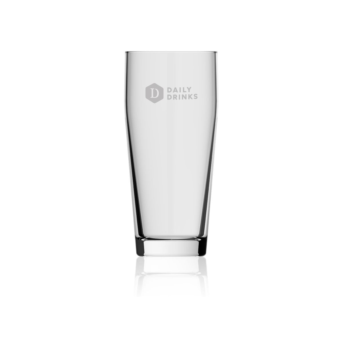 Willibecher bierglas 33 cl glas met gegraveerd DailyDrinks-logo op de voorzijde