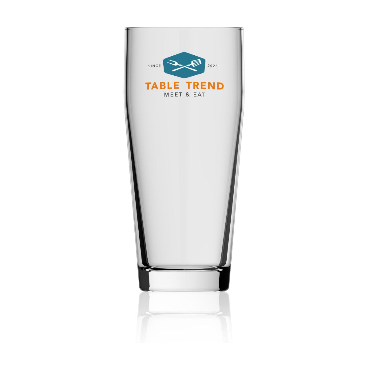 Willibecher 48 cl. glas met meerkleurig TableTrend-logo op het voorpaneel