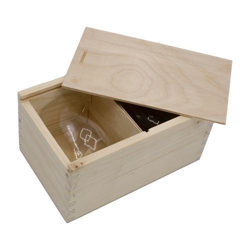 Wijnkistjes van hout, voorzien van een handvat en houten schuifpanelen, foto 4