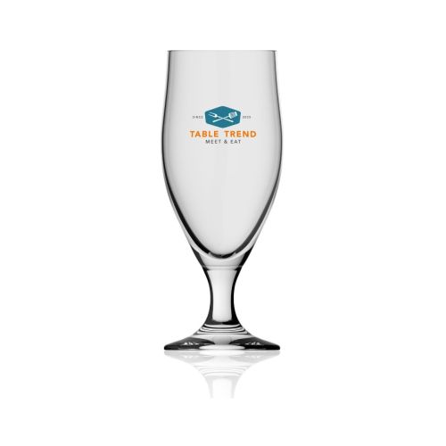Bierglas Avano 33 cl glas met meerkleurig TableTrend-logo bedrukt op de voorzijde