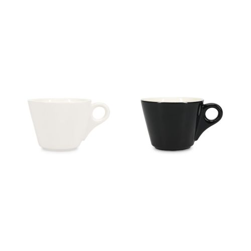 Overzicht van beschikbare kleurvarianten van de Baristo Cappuccino Kop 21 cl. porselein, netjes gerangschikt.